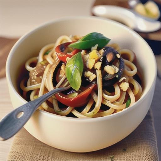 Spaghetti with chilli and garlic crumbs