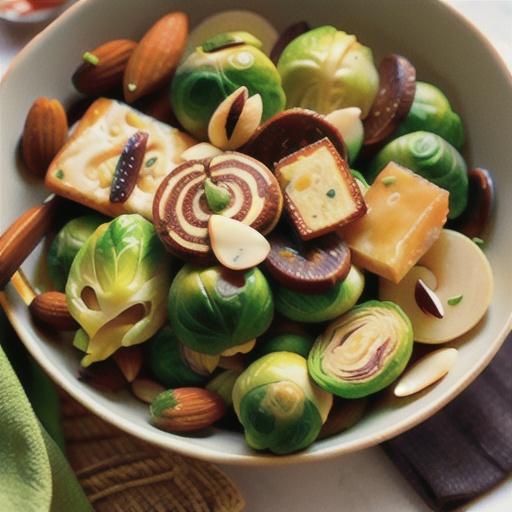 Brussels Sprouts with Almonds and Manchego