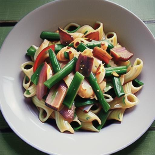 Ramp Pasta with Tomato and Bacon
