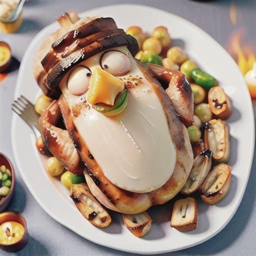 Barbecued turkey with honey macadamia stuffing