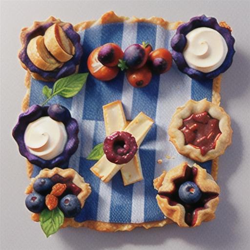 Mini Blueberry-Marscarpone Pies