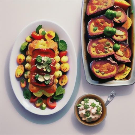 Bacon-wrapped chicken meatloaf with sweet potato salad