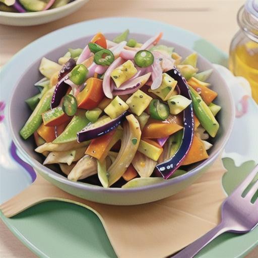 Honey-soy chicken coleslaw