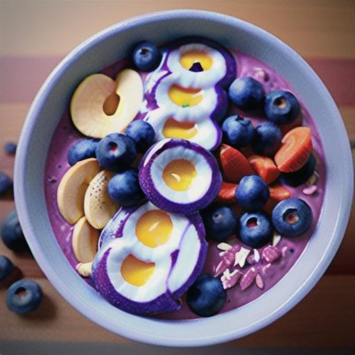 Overnight Oats Blueberry Smoothie Bowl