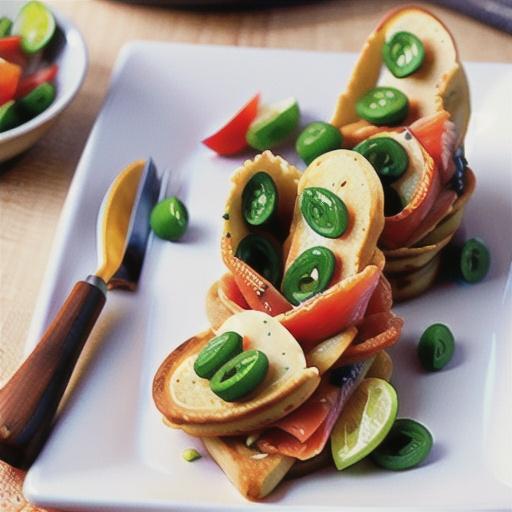 Buckwheat pikelets with smoked salmon and dill