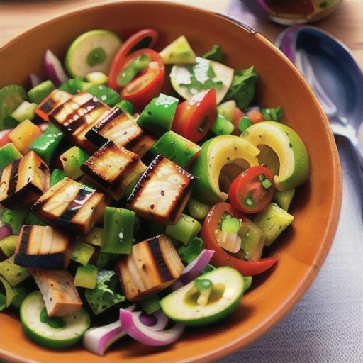 Spicy Southwest Chopped Salad with Salsa Verde