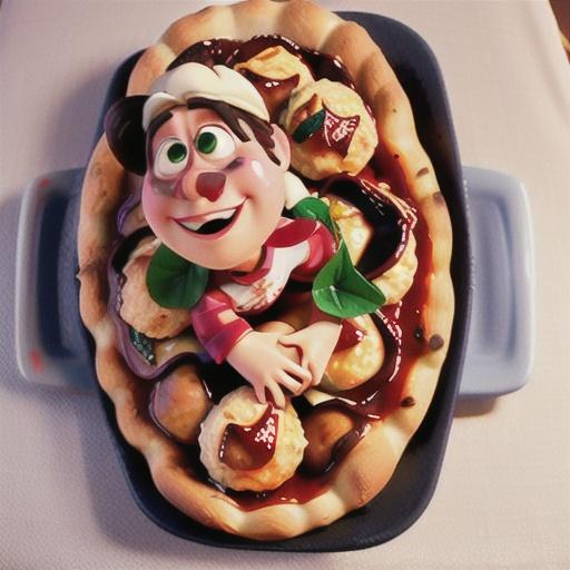 Deep-dish Italian meatball pizza