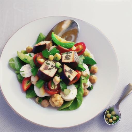 Lamb with chickpeas and hommus