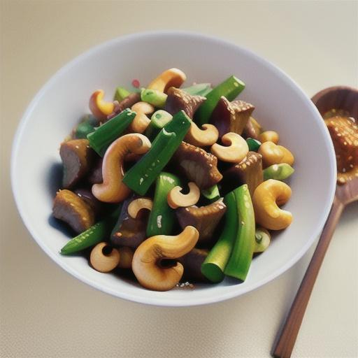Chilli beef and cashew nut stir-fry