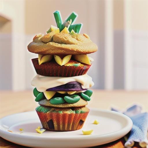 Carrot and sunflower seed muffins with lemon icing