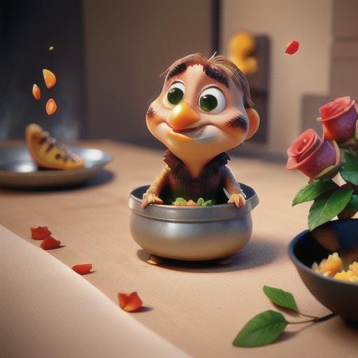 Grilled quail with rose petals