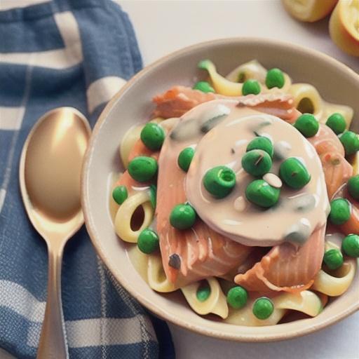 Creamy Pasta with Salmon and Peas