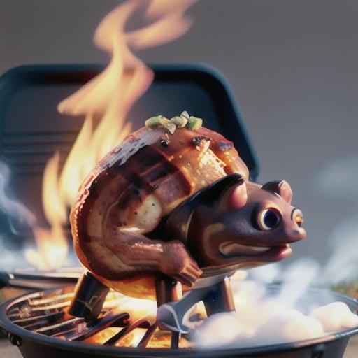 Barbecued Pork Shoulder on a Gas Grill