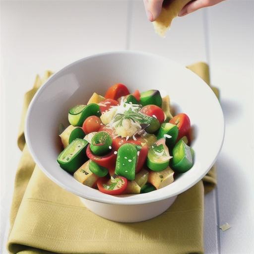 Vegetable risotto with parmesan wafers