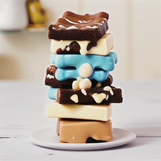 White chocolate and macadamia brownie