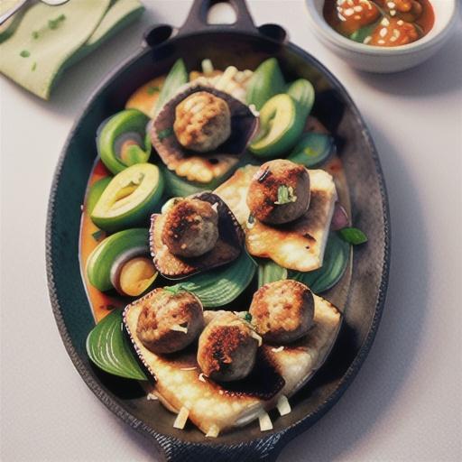 Lamb meatball saganaki