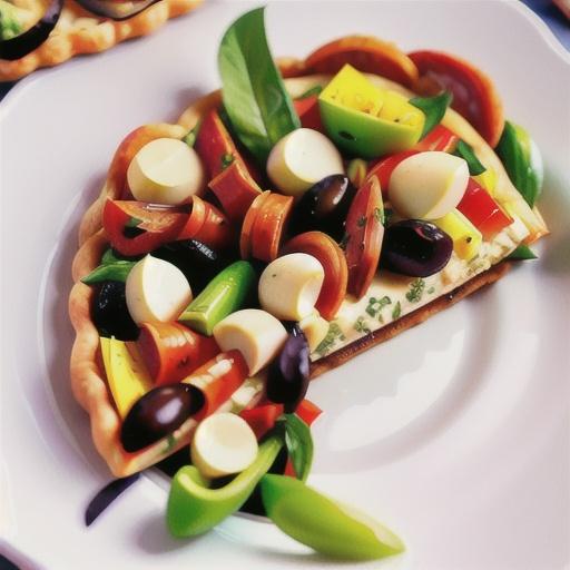Mediterranean antipasto tart