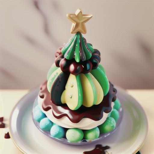 Choc mint ripple Christmas tree recipe