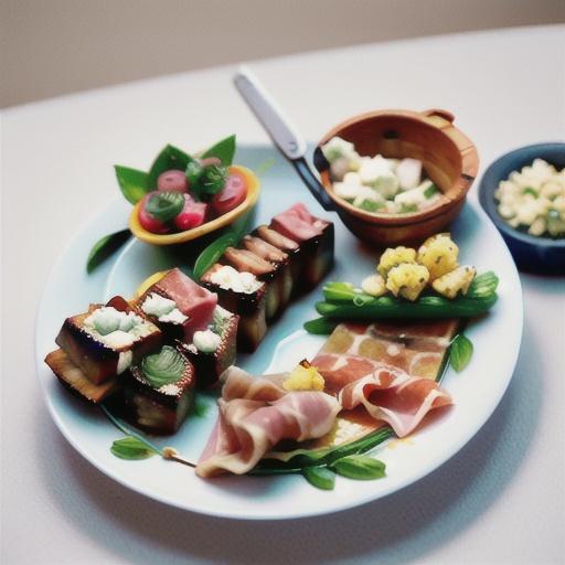 Lamb cutlets with feta and prosciutto