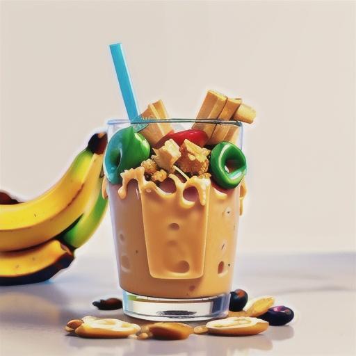 Weet-Bix, orange & banana smoothie with peanut butter