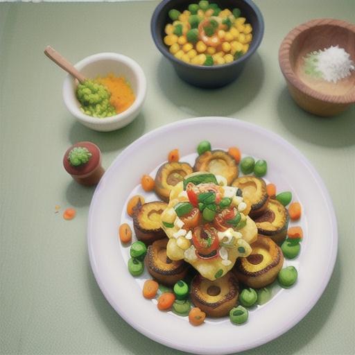 Spicy corn and carrot fritters