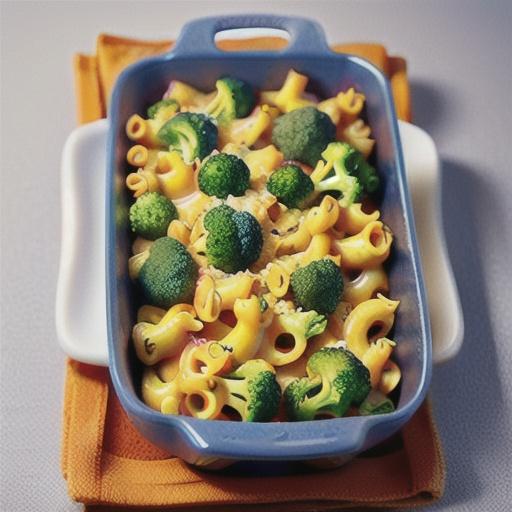 Cauliflower and broccoli macaroni cheese bake