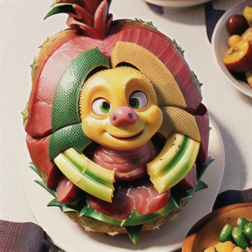 Pineapple maple-glazed ham