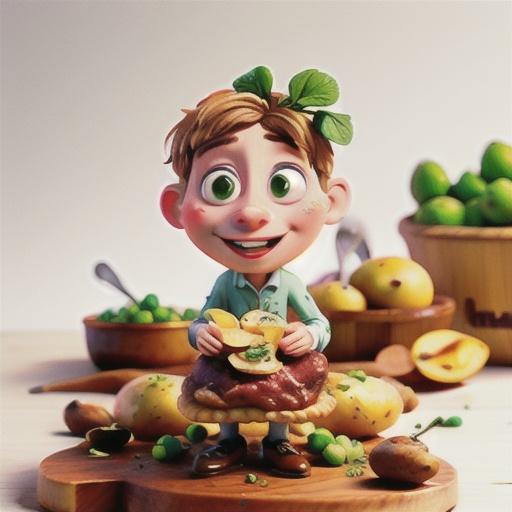 Pea and potato topped beef pies