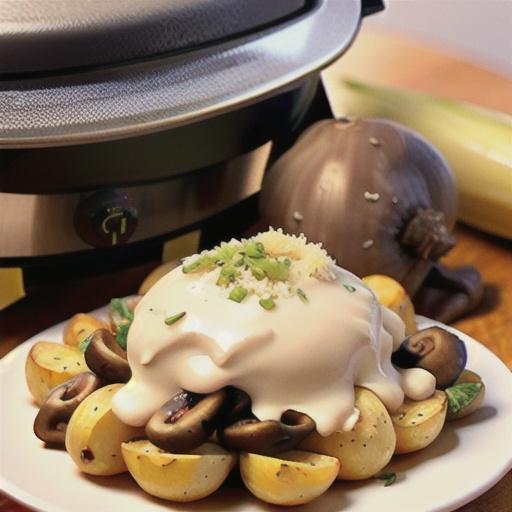 Slow-Cooker Creamy Garlic and Parmesan Potatoes