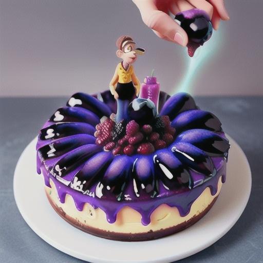 Blackcurrant ombré cheesecake