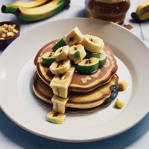 Wholemeal banana pancakes