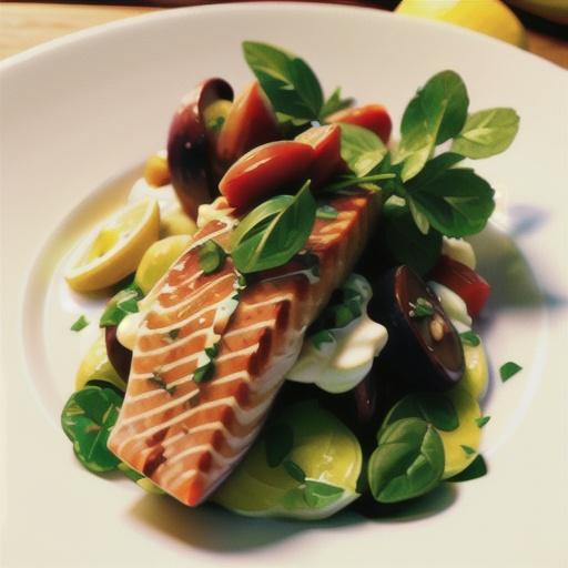 Lemony Salmon with Watercress Salad