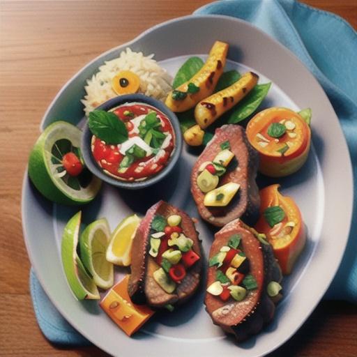 Tandoori lamb chops with melon sambal