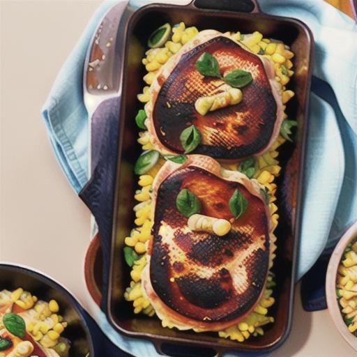 Spanish chorizo chicken with corn rice