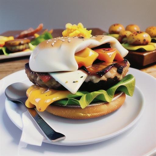 Flat Top Grilled Burgers with Fried Eggs