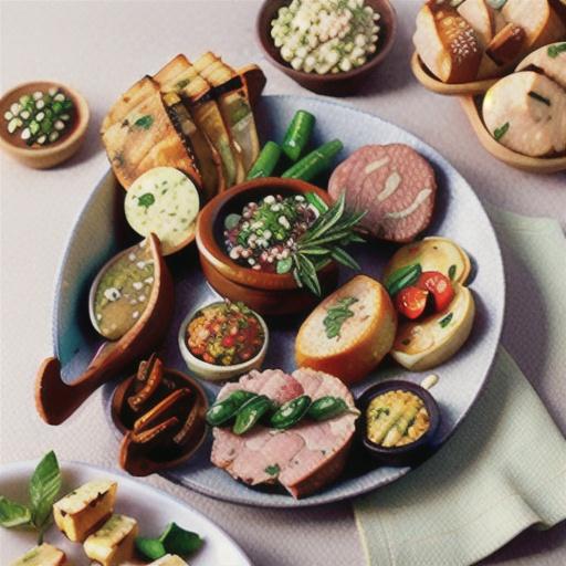 Za'atar lamb cutlet platter with dips