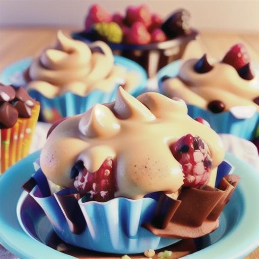 Chocolate Chip-Raspberry Muffin Tops