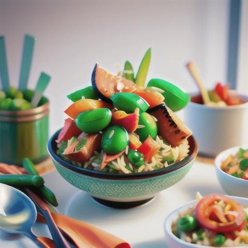 Thai-style tomato fried rice with hot-smoked salmon recipe