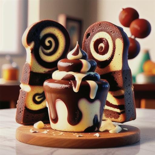 Fudge Marble Pound Cake