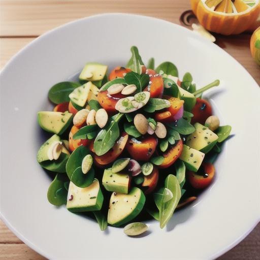 Arugula-Avocado Salad with Pumpkin Seeds