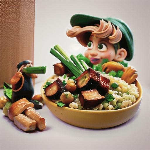 Chilli chickpea tabouleh with roast pork