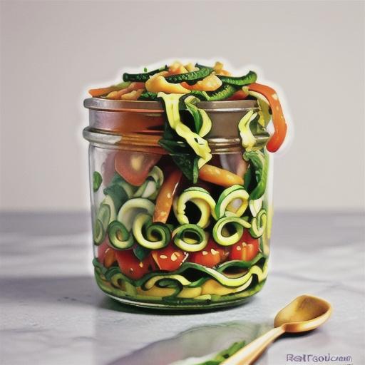 Zoodles with basil dressing recipe