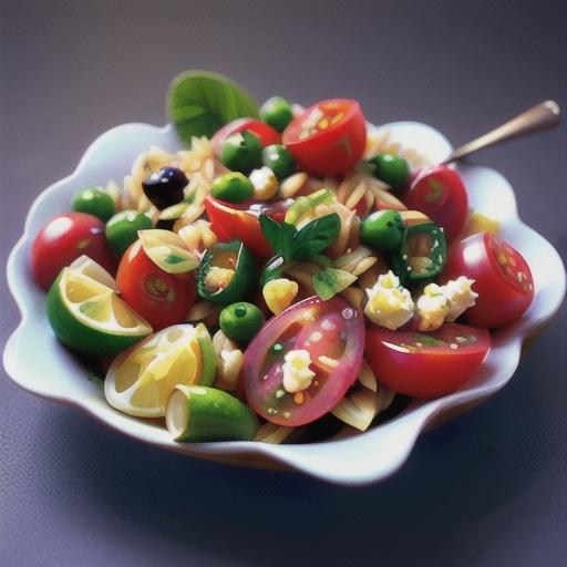 Orzo and Tomato Salad with Feta Cheese