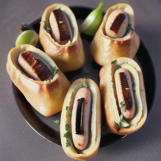 Sausage and caramelised onion rolls