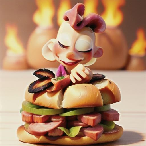 Grilled Barbecue Subs