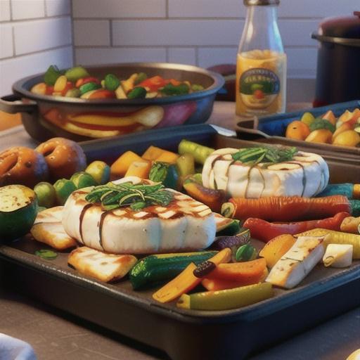 Halloumi Sheet Pan Meal for Two
