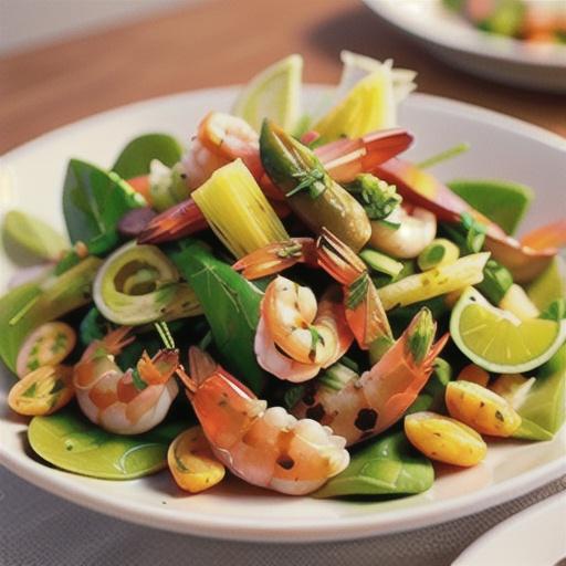 Warm prawn and fennel salad with mandarins