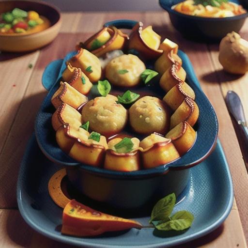 Slow-cooked beef & sweet potato cobbler