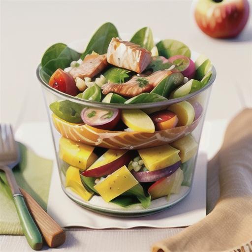 No-cook salmon, fennel and apple salad