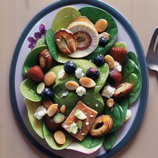 Spinach Salad with Berries and Goat Cheese